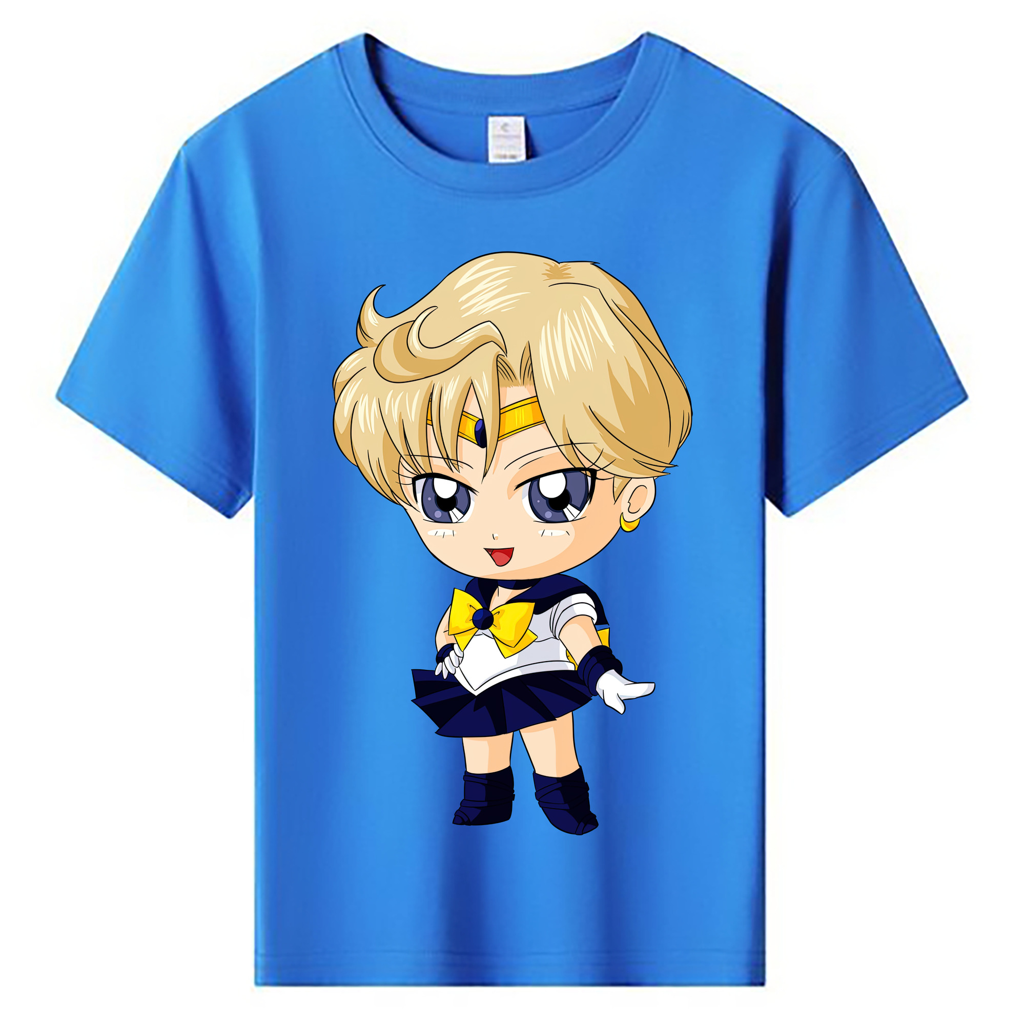 （画像用） 美少女戦士セーラームーン 天王はるか Sailor Moon Tenoh Haruka 綿100％キッズTシャツ（フロントプリント）